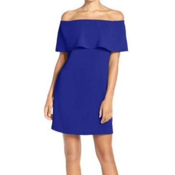 charler henry Dresses & Skirts - Charles Henry  Off The Shoulder Dress Blue size S